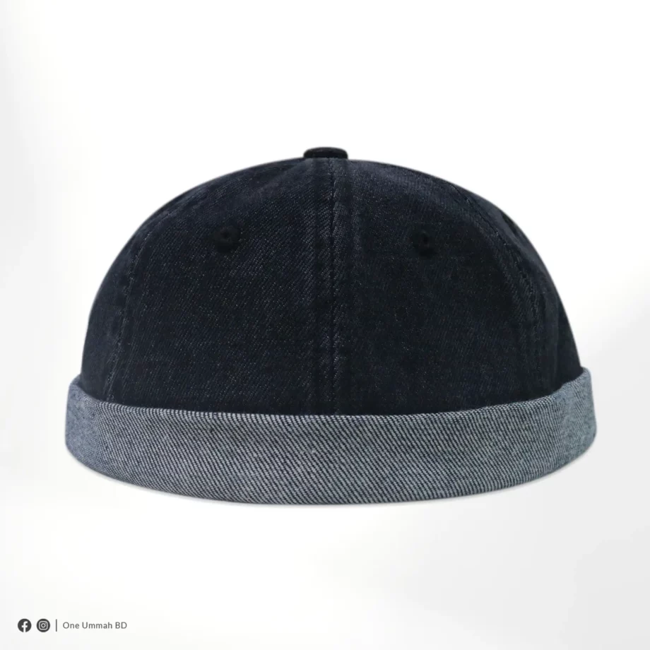 DENIM DOCKER CAP SOLID BLACK