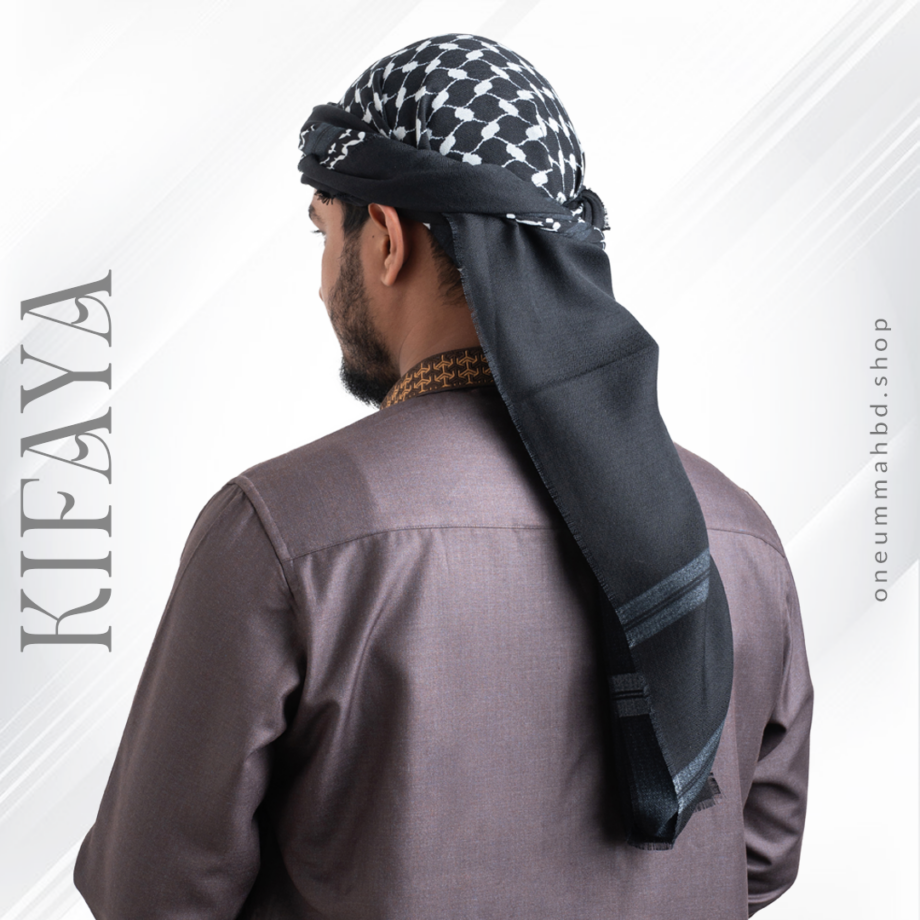 Men’s Palestinian Kifaya - Black - Image 5