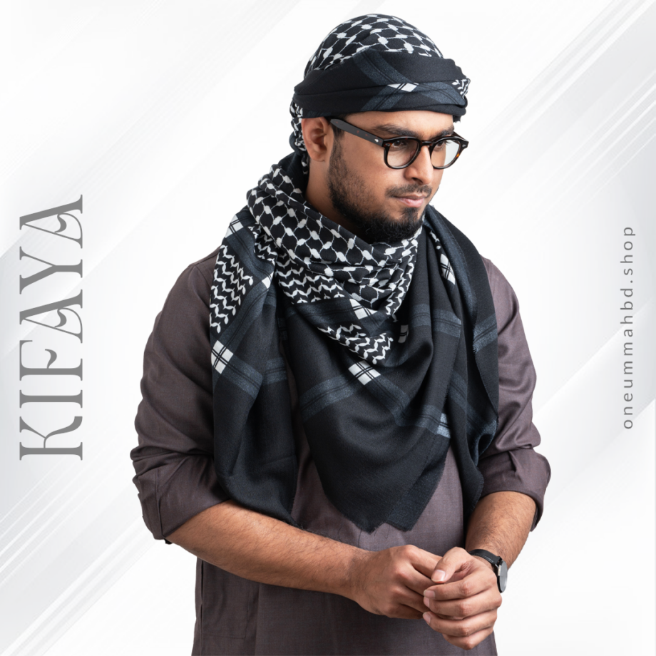 Men’s Palestinian Kifaya - Black - Image 3